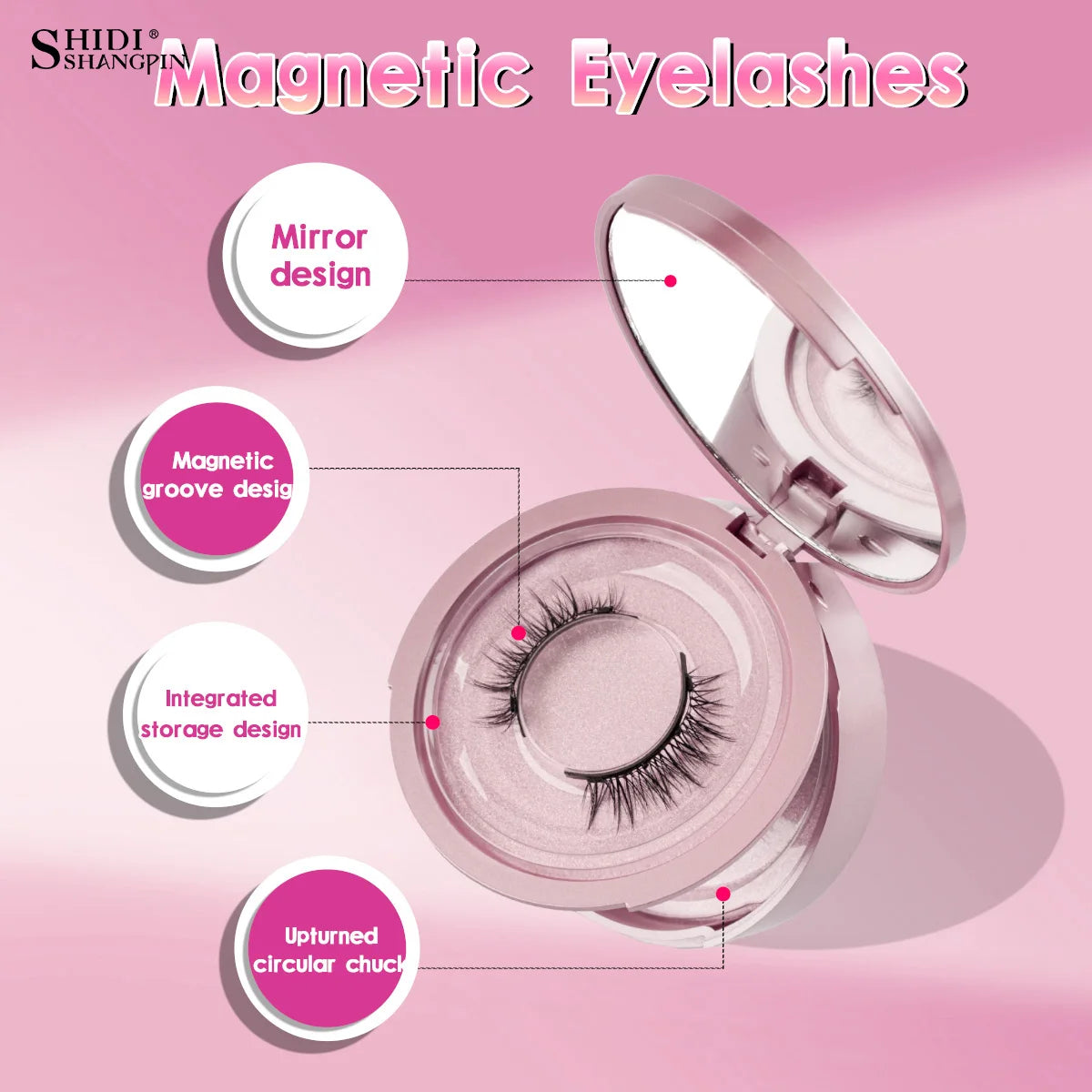 Magnetic eyelash set detail